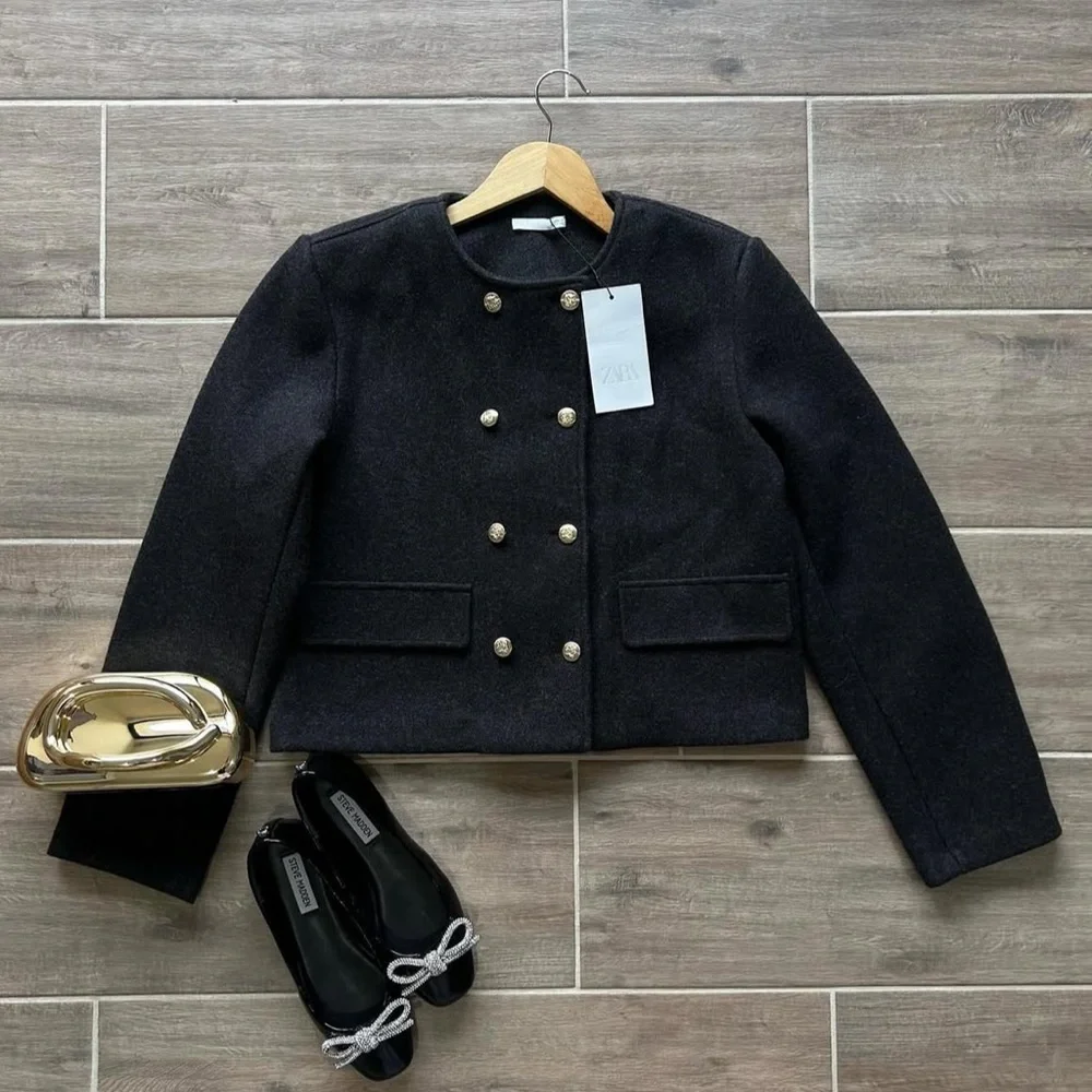 💫NWT Zara Gold Button Jacket 💫 - Picture 9 of 14
